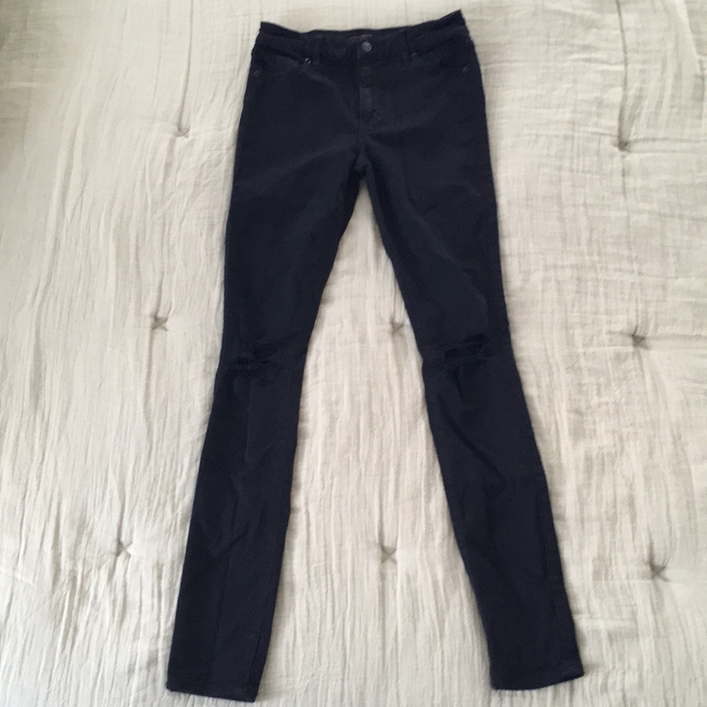 High rise black skinny jeans